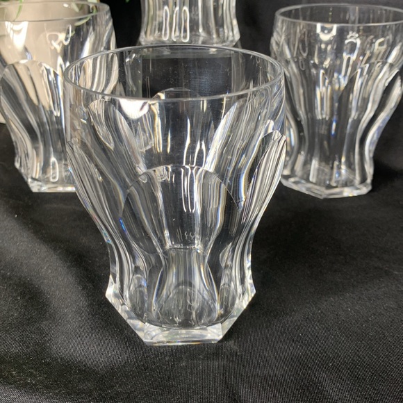 Set of 4 VTG Colonial Clear by Heisy crystal optic cut whiskey / rocks glasses - Picture 3 of 12